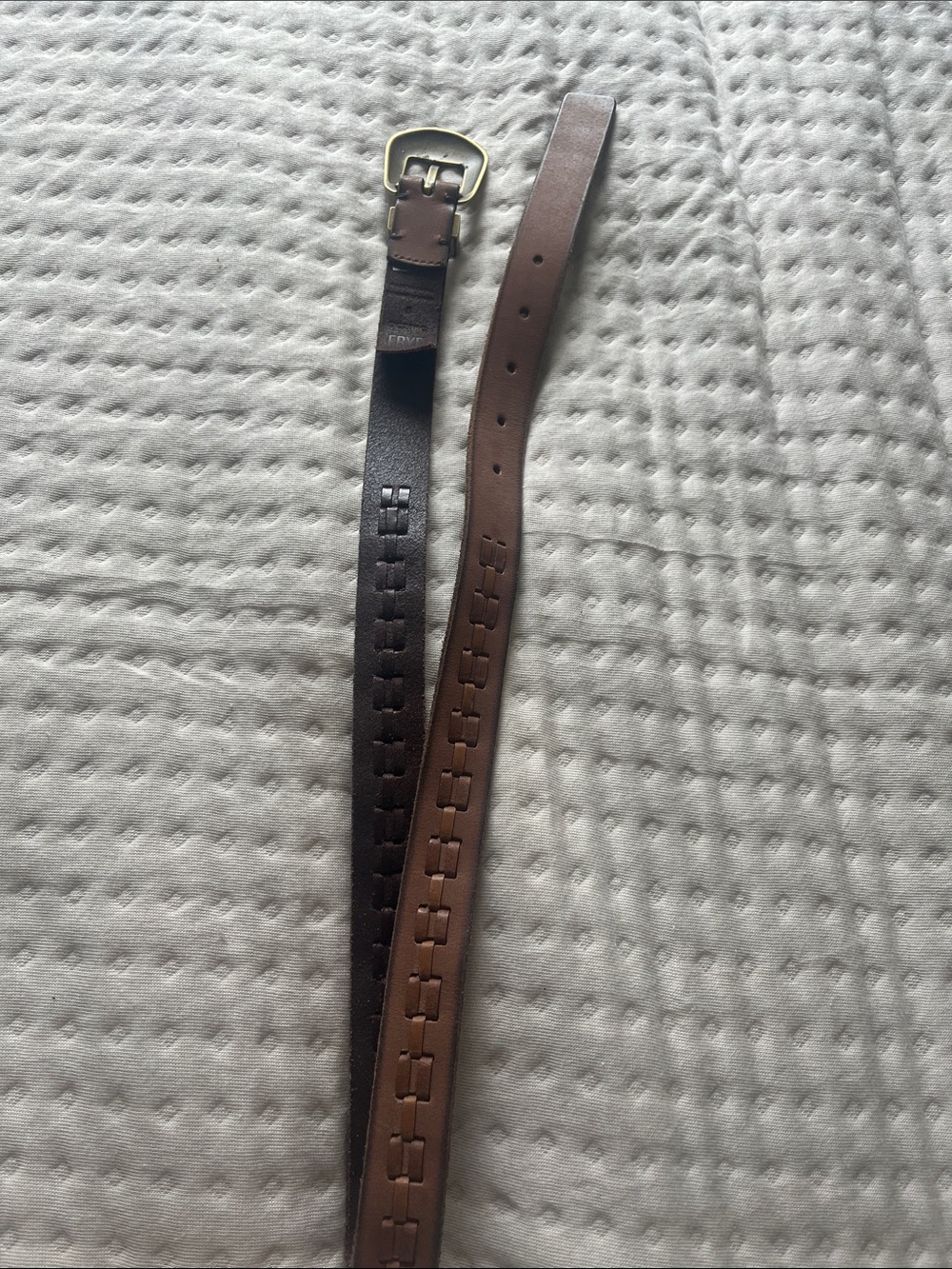 Women’s Frye Brown Leather Dress Belt - Classic Casual Style- size small